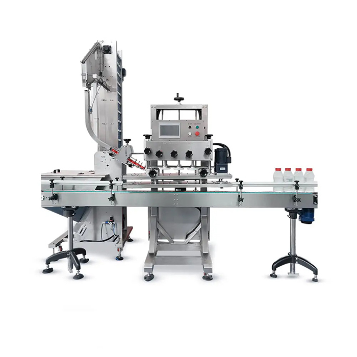 स्वचालित उच्च गति प्लास्टिक पेंच पानी की बोतल कैप मशीन