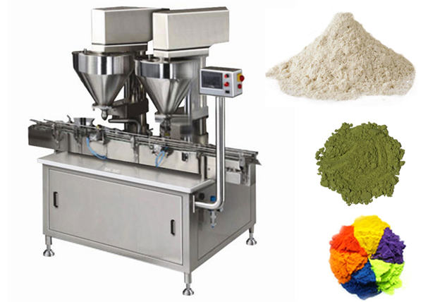 स्वचालित 2 सिर पाउडर भरने की मशीन